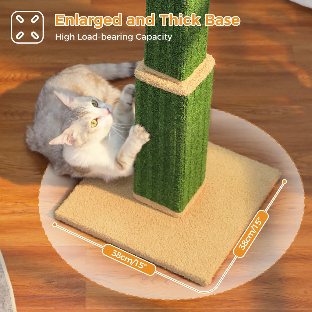 Large Cat Scratching Post for Indoor Cats with Woven Sisal Dangling Ball Tall Cat Scratcher