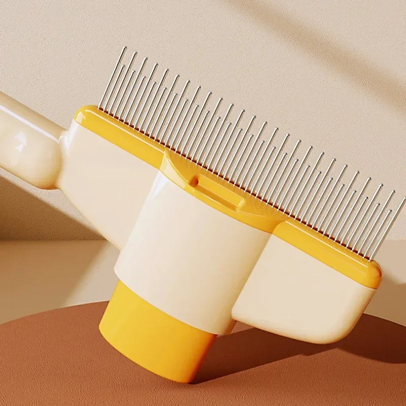 Pet Hair Remover One Button Brush Self-cleaning Massage Combs for Grooming