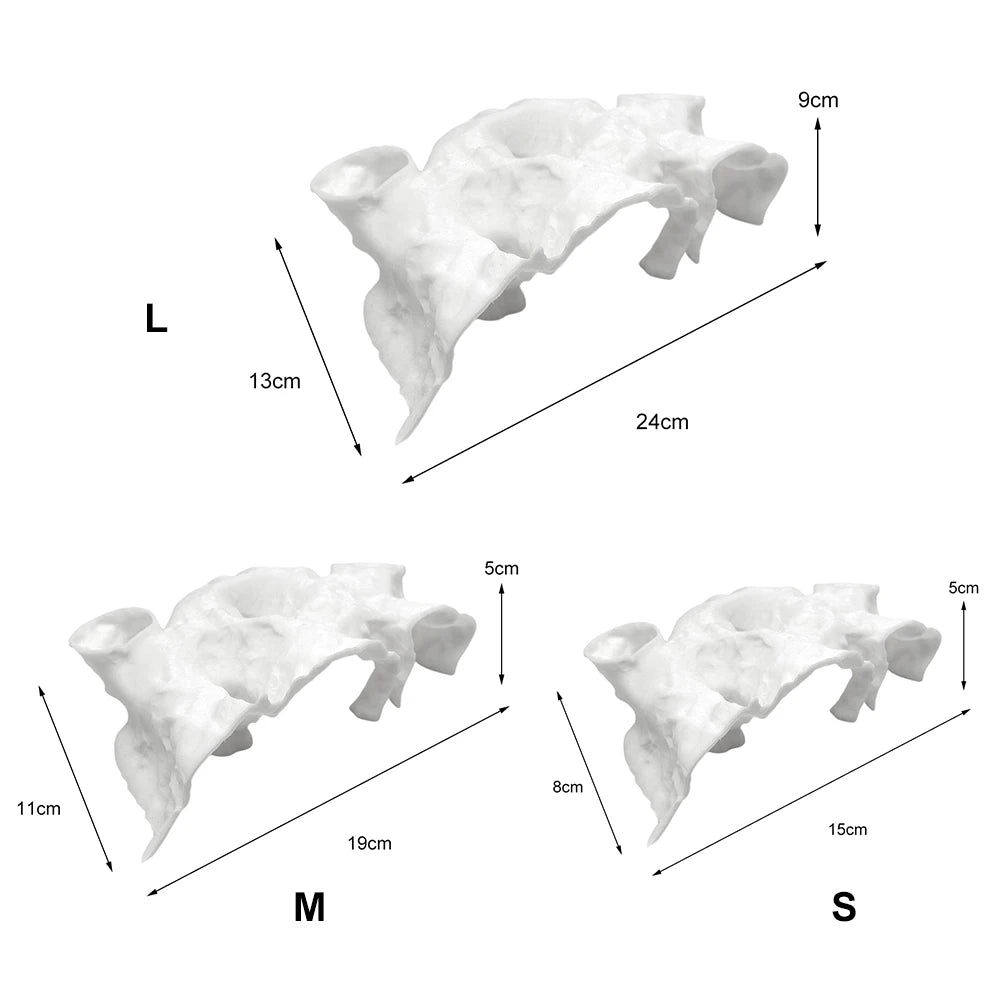 3D Printed Aquarium Underground Tunnel Cave Natural Curve Bowl Hide Shelter Fish Tank