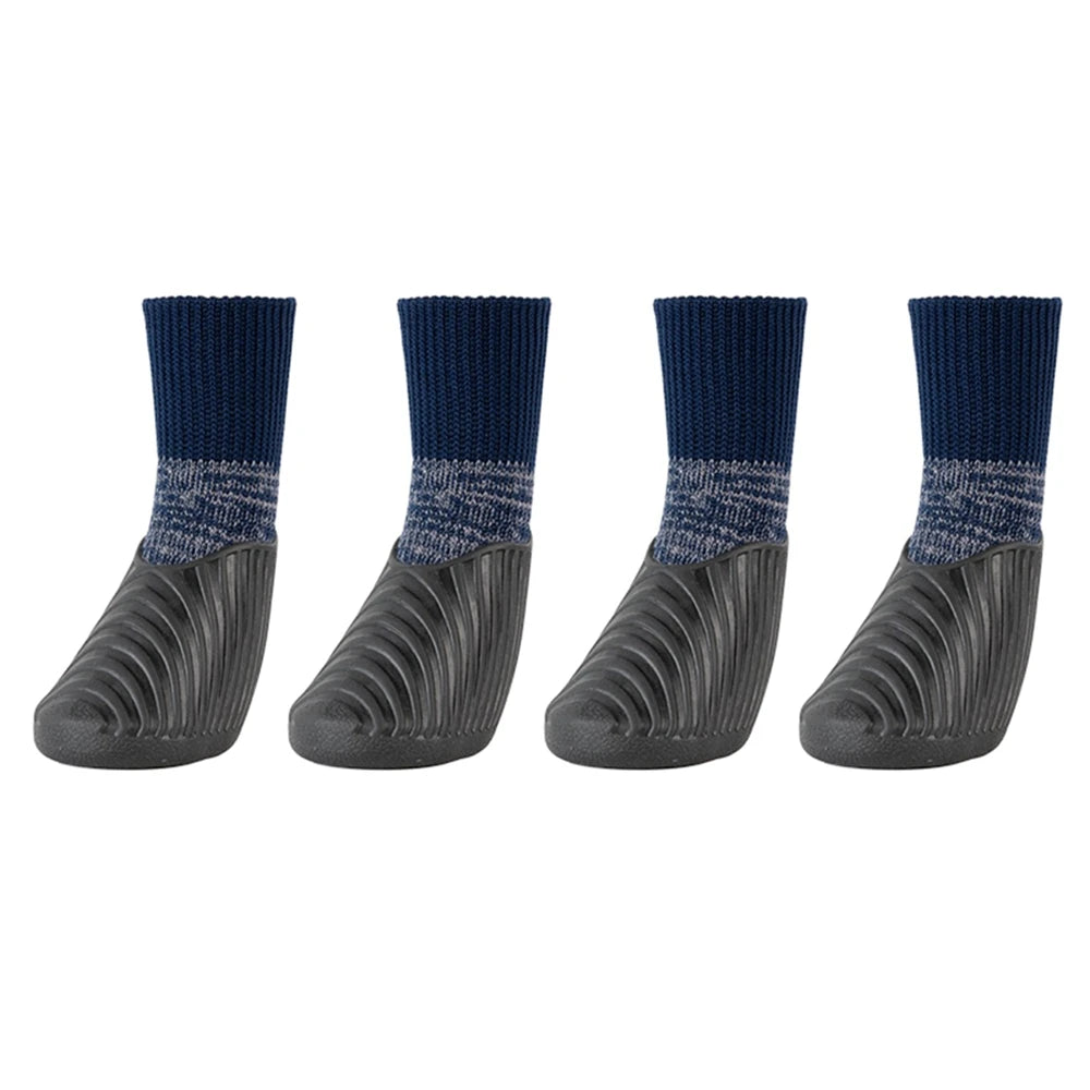 4 Pcs Outdoor Dog Boots Comfortable Waterproof Anti-Slip for Small Medium Large Dogs