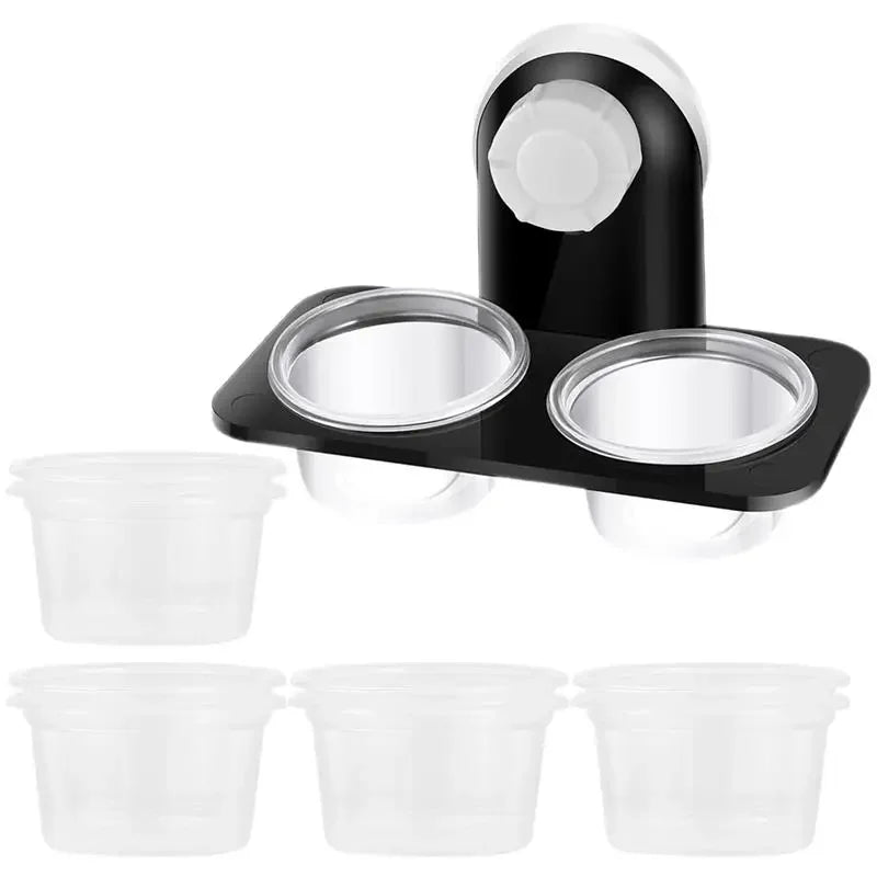 Reptile Tank Feeders Suction Cup Feeding Food Water Dishes