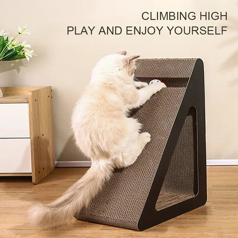 2 in 1 Cat Scratcher Cardboard With Ball Wear-resistant Pet Climbing Frame