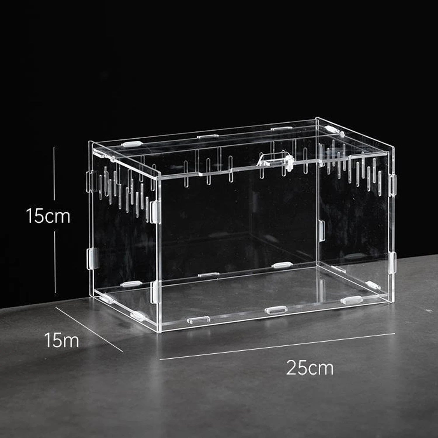 Acrylic Transparent Reptile Terrarium Breeding Box Enclosure Habitat
