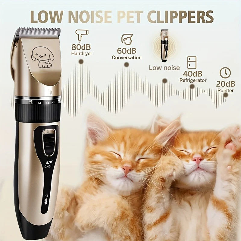 Dog/Cat Hair Trimmer Kit Electric Precision Clippers Perfect for Professional Grooming at Home