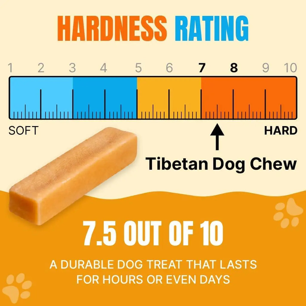 Yak Cheese Dog Chews for Aggressive Chewers - 12 Large Sticks, Easy Digest, No Additives
