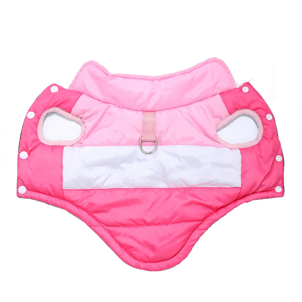 Dog Jacket Winter Windproof Warm Coat With D-Ring For Small Medium Dog Puppy