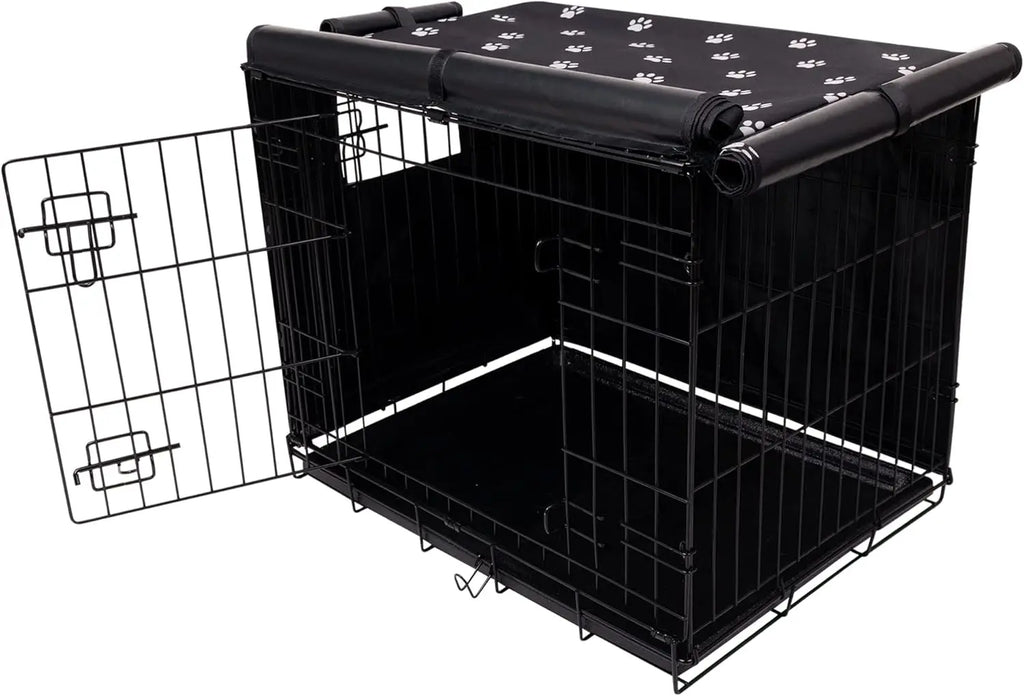 Durable Windproof Dog Crate Cover for 24-48 Inch Wire Kennels, Indoor/Outdoor Use