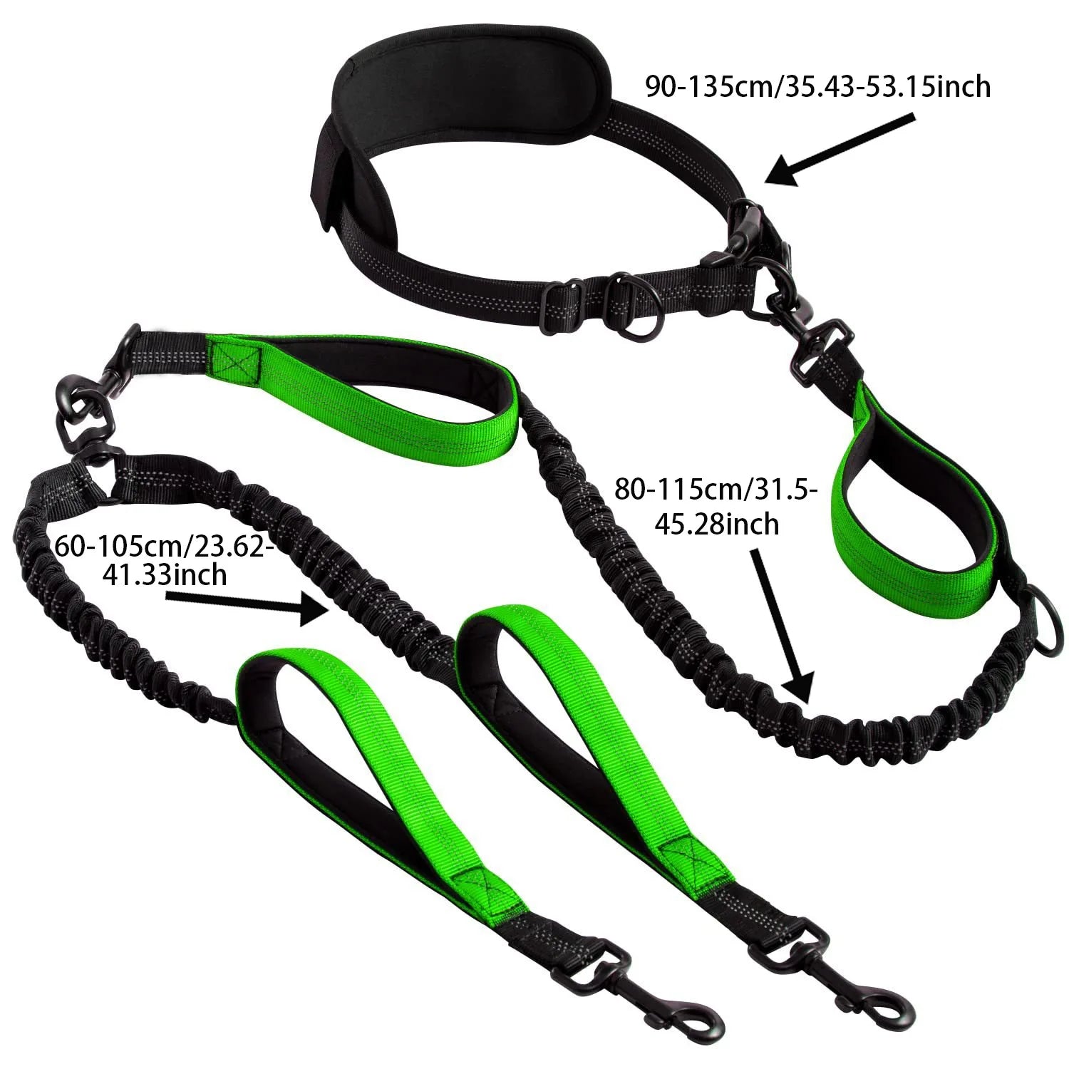 Explosion-Proof Short Elastic Buffer Pet Leash One-Hand Drag Two-Walking Rope