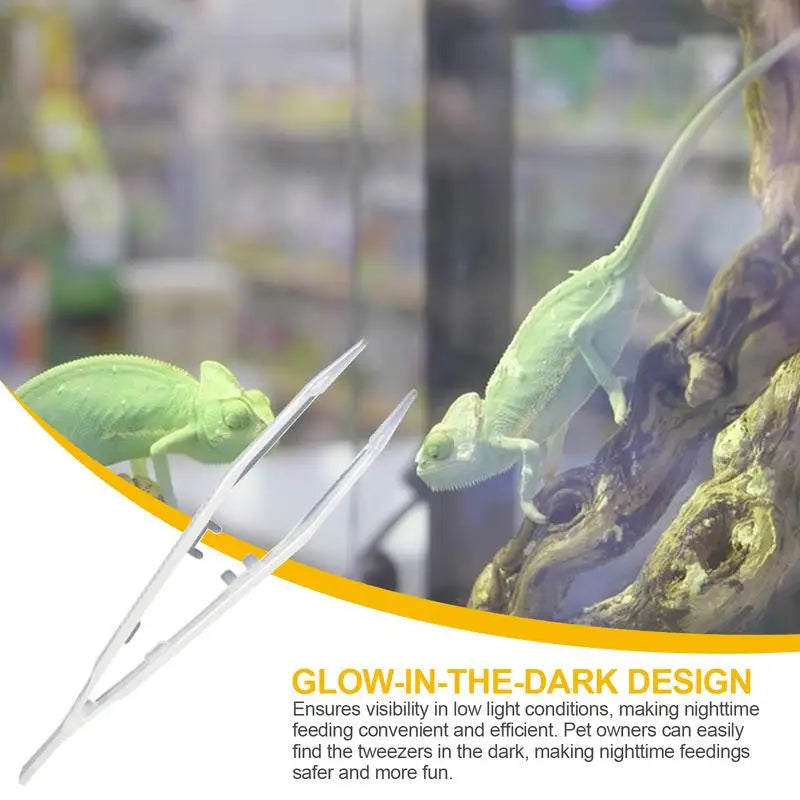 Feeding Tweezers Long Tweezers Feeder Tools For Reptile Anti-Slip And Ergonomic
