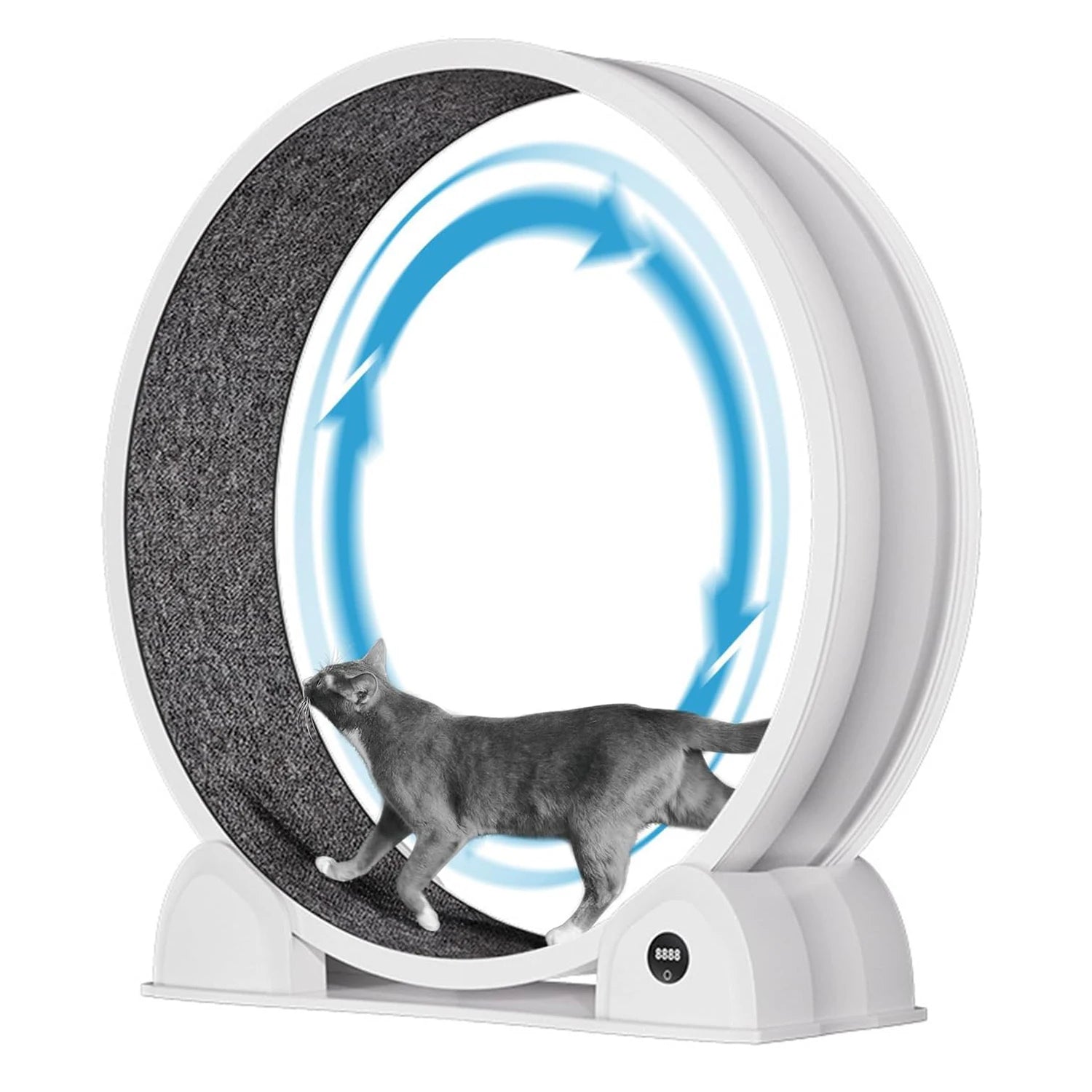 Cat Exercise Wheel for Indoor Cats, Quiet Cats Treadmill with Pedometer, Small Animal Running Wheels