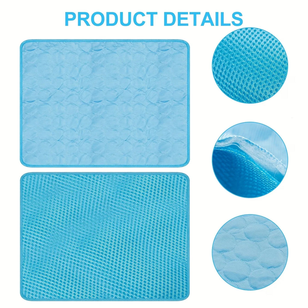 Pet Summer Cooling Mat Water Absorption Portable Cooling Gel Sleeping Pad Scratch-resistant Easy Clean