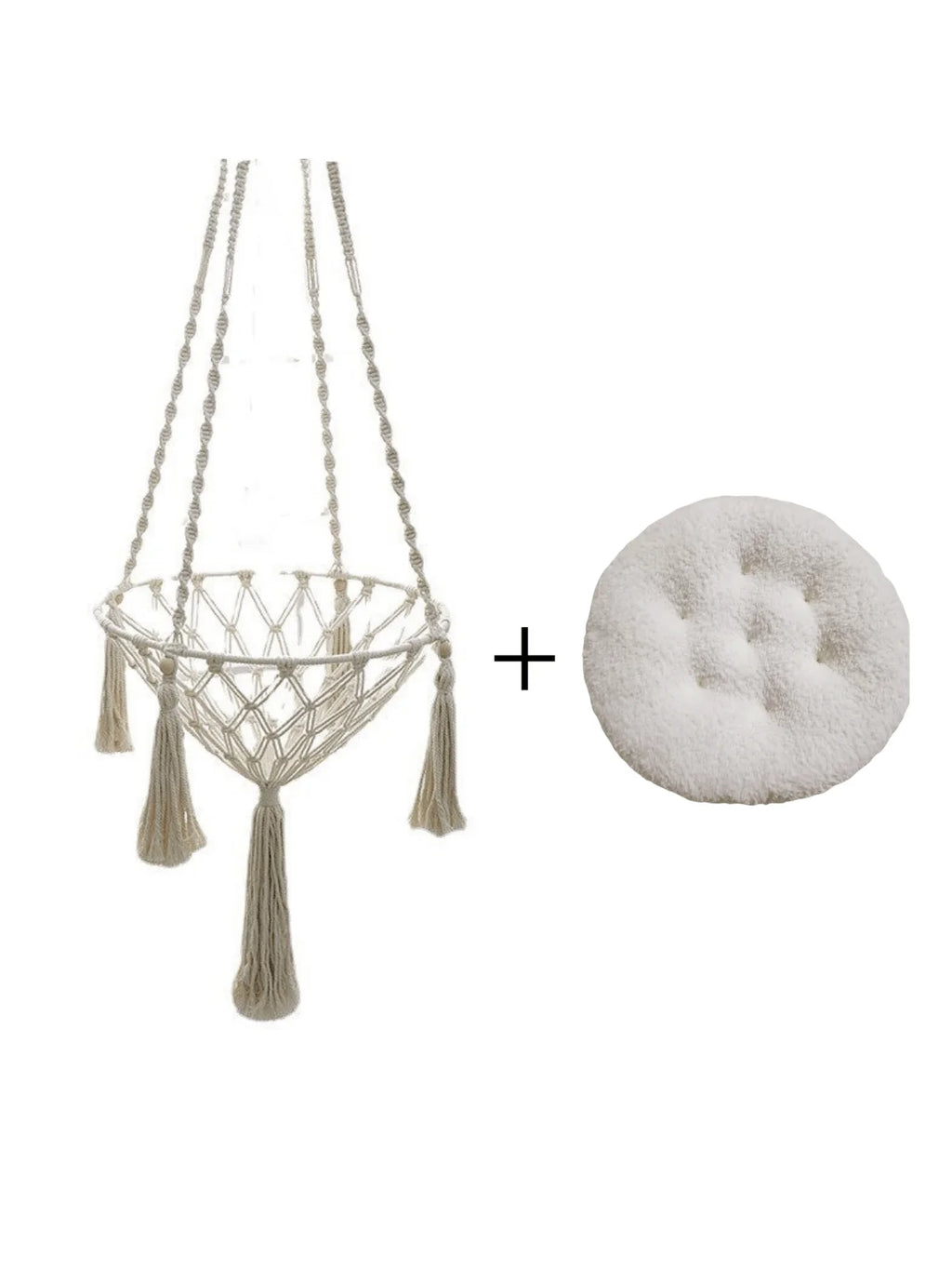 Pet Hammock Cat Swing Hand Woven Cotton Rope Hanging Basket