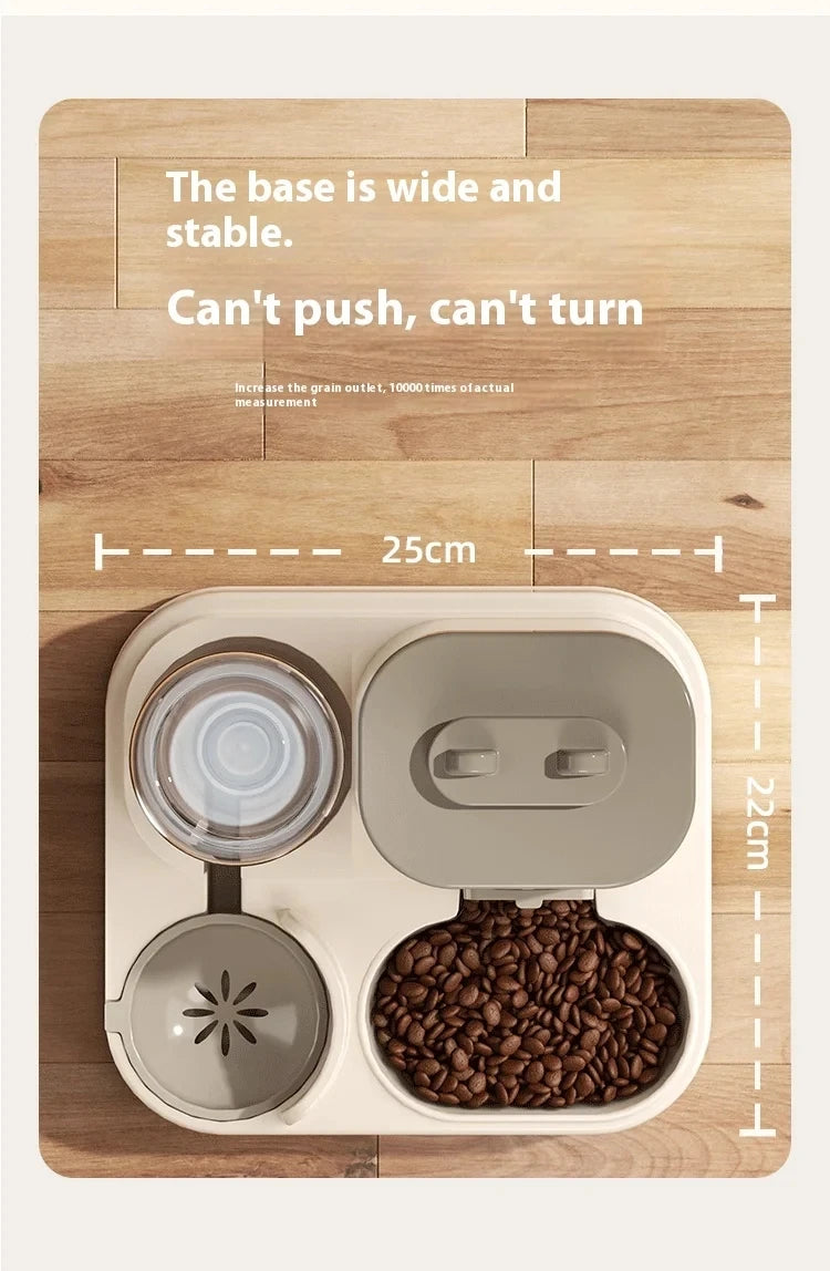 Dog & Cat Automatic Feeder & Waterer Set: Gravity Design, Leak-Proof, Spill-Proof, Anti-Slip, Easy to Clean