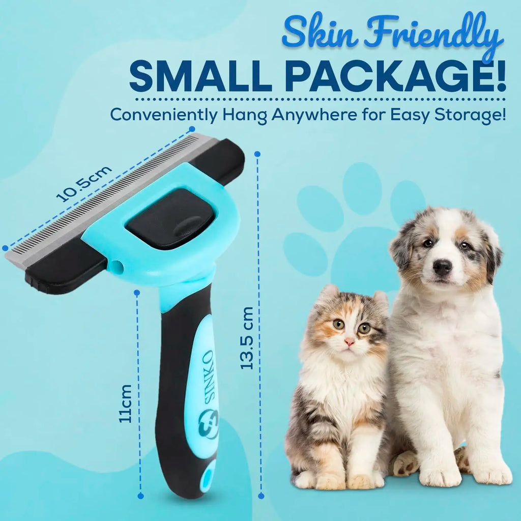 Pet Deshedding Brush for Dogs & Cats, Reduces Shedding by 95%, Skin-Friendly Grooming Tool for All Hair Types