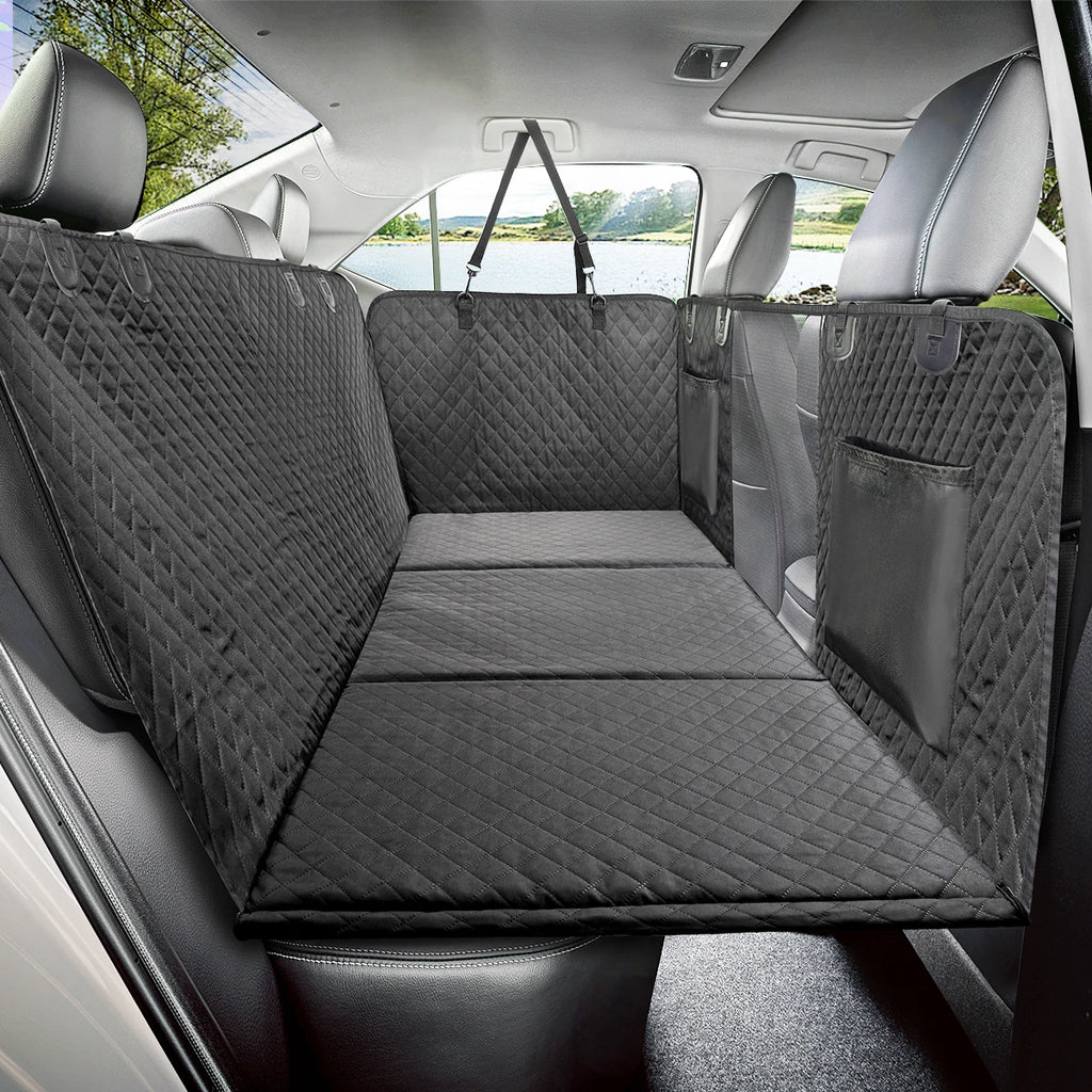 Car Back Seat Extender Cover Protector, Hammock Waterproof Seat Safety Cover, Hard Bottom for Dogs