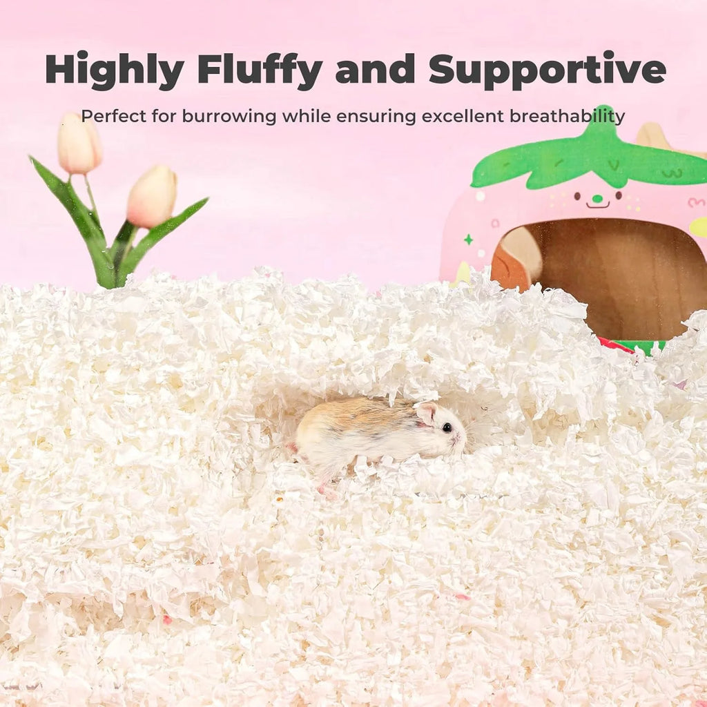 Paper Small Pet Bedding Hamster Rabbits Guinea Pigs Odor Control Dust-Free Moisture Absorbent Natural Shavings Bedding