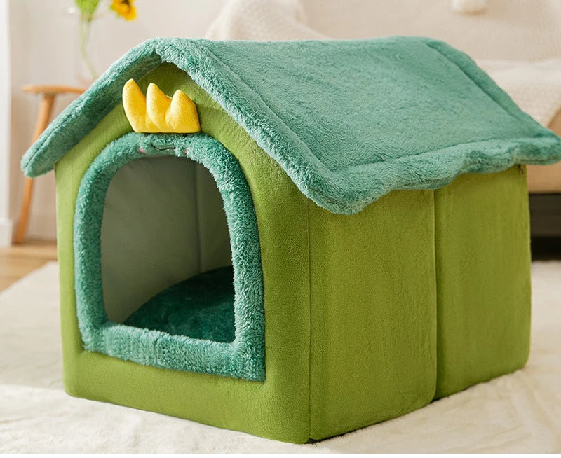 Indoor Warm Soft Comfortable Bed Cave for Small Dog and Cat