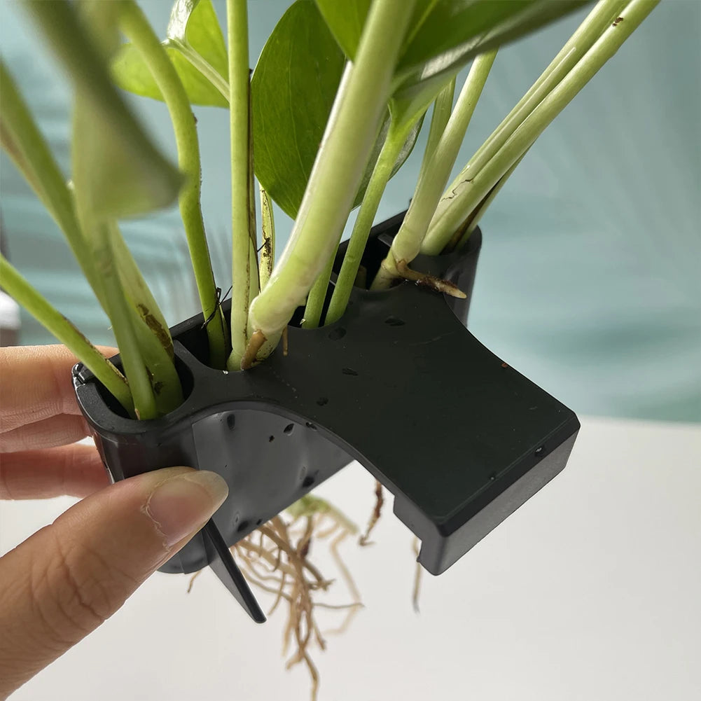 1-3Pcs Aquarium Plant Support Basket Plant Cultivation Rack with Integrated Hook Decor