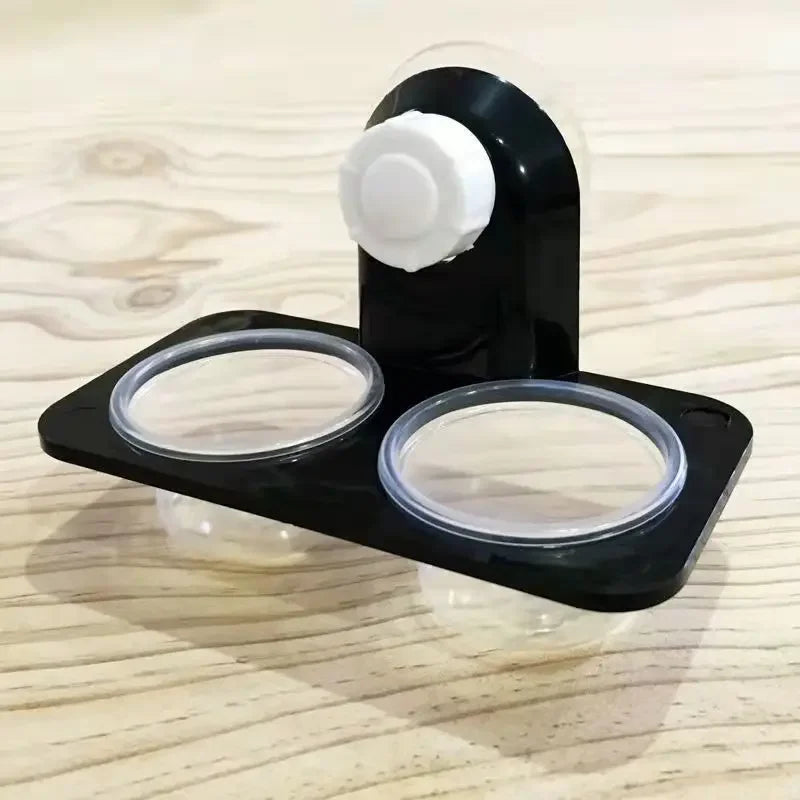 Reptile with Suction Cup Feeders Feeding Water Bowls