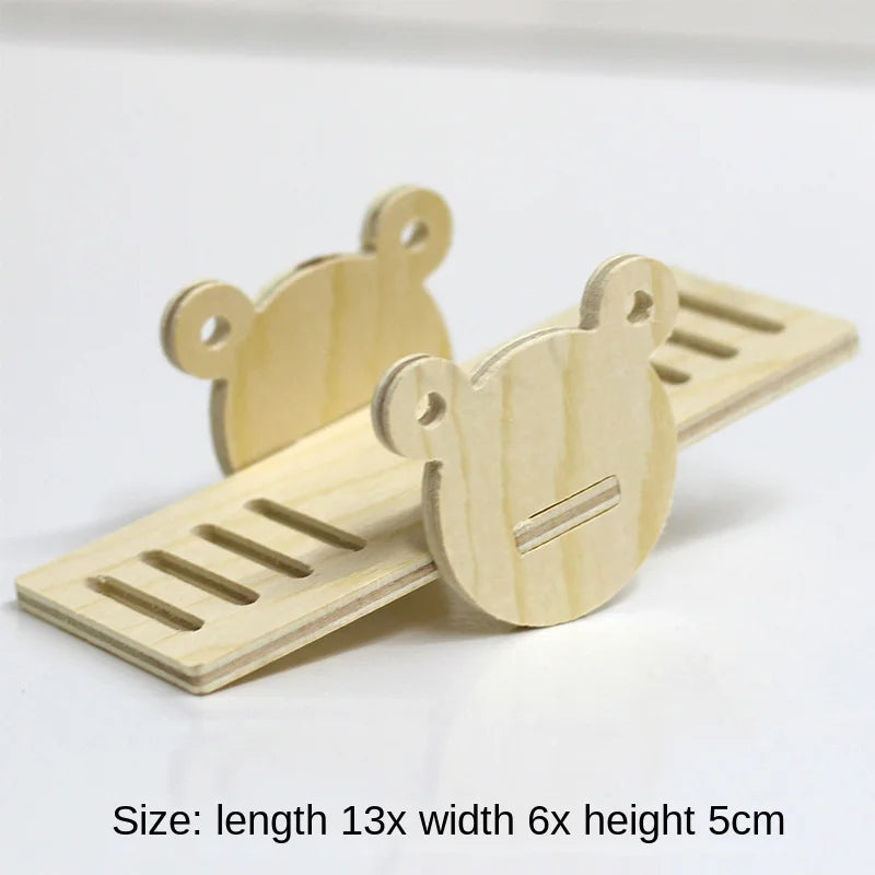 Hamster Toys Small Houses Wooden Furniture Running Wheels Villas Swings Wooden Nests Bite Resistant