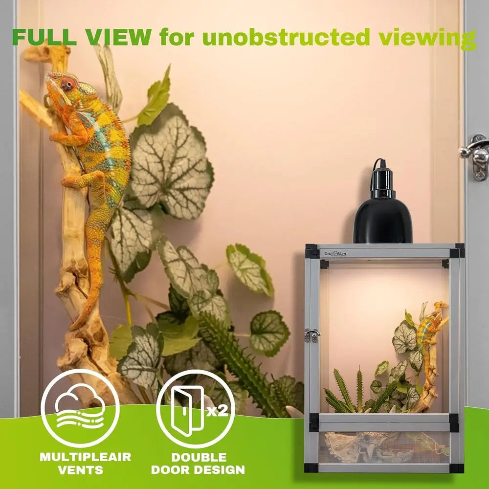 Aluminum Framed 18x18x36 Hybrid Reptile Enclosure with PVC & Acrylic Panels