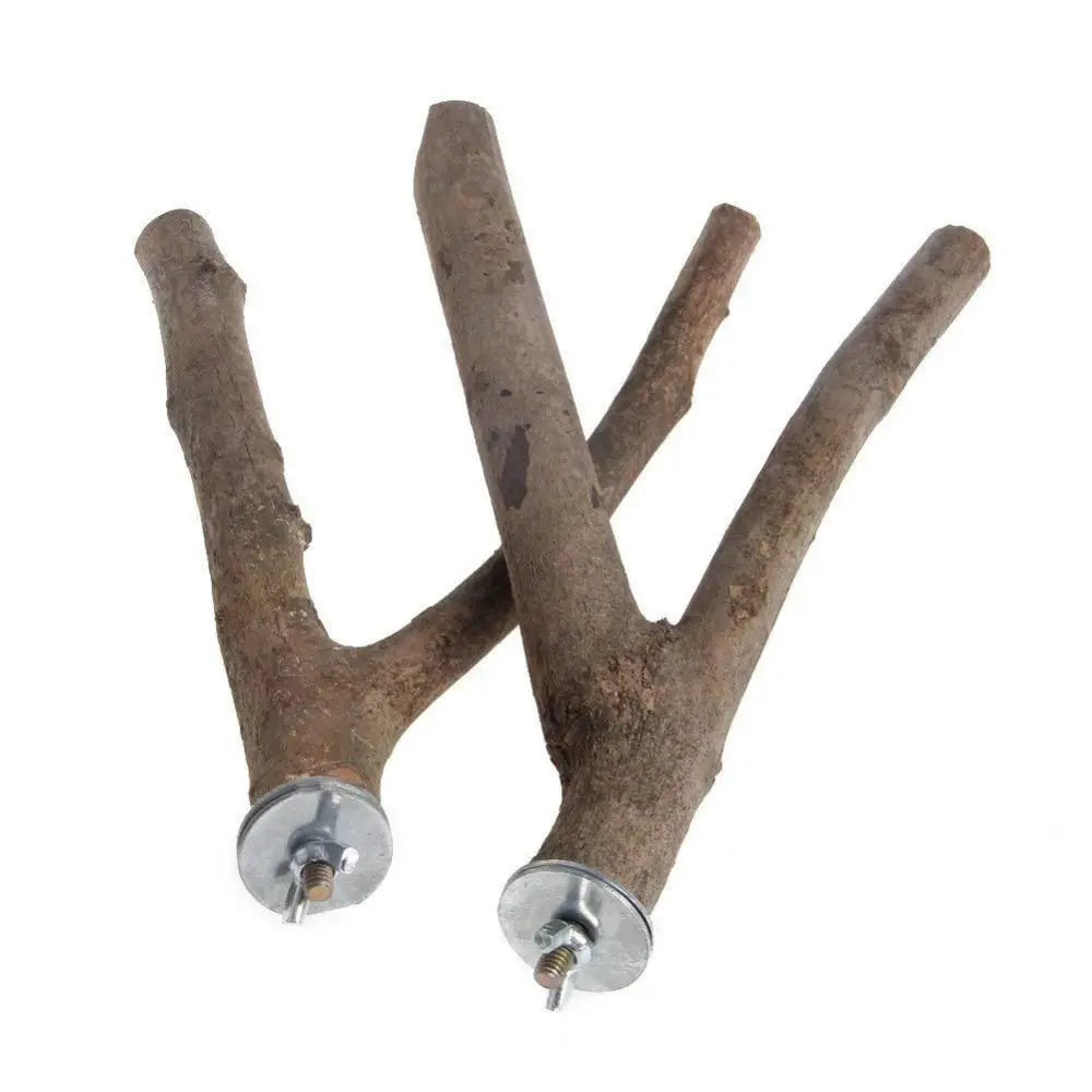 2Pcs  Tree Branch Rack Hanging Perch Chew Bite Toys  Stick