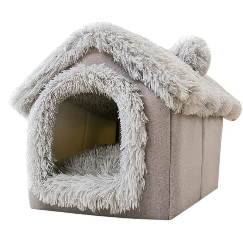 Indoor Warm Soft Comfortable Bed Cave for Small Dog and Cat