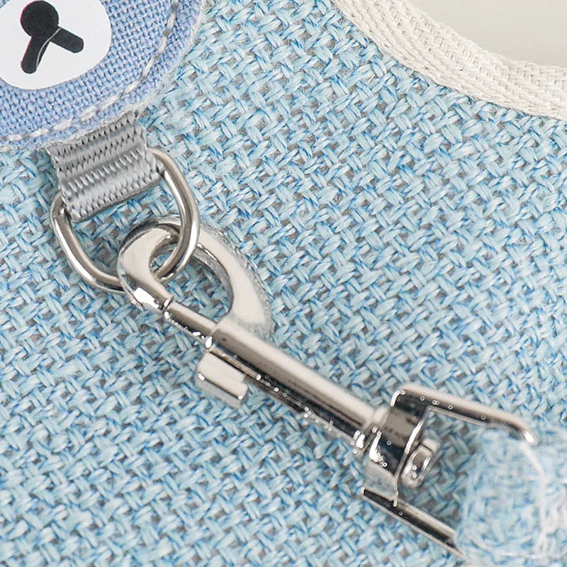 Cute Rabbit Harness and Leash Set for Outdoor Walking