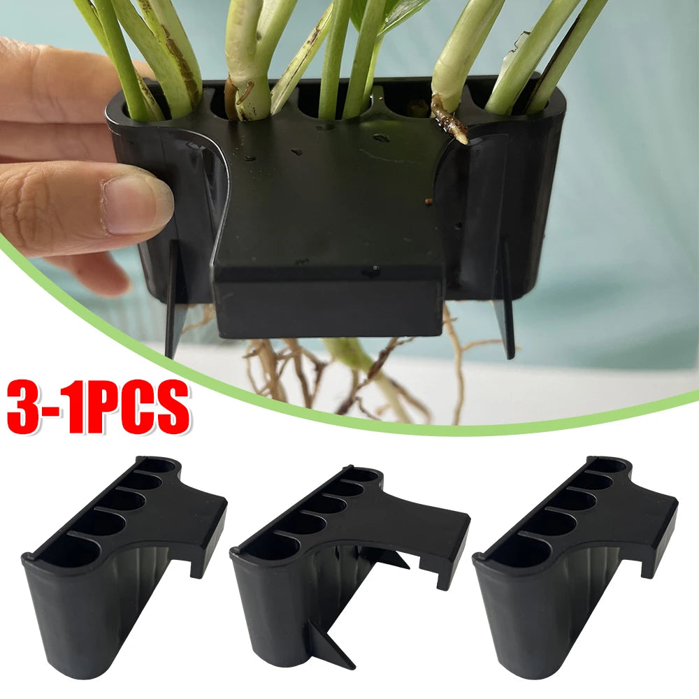 1-3Pcs Aquarium Plant Support Basket Plant Cultivation Rack with Integrated Hook Decor