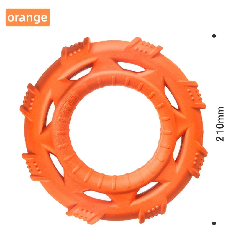 3 in 1 Floating Dog Frisbee Tug Chew Toy Soft Bite Resistant TPR Interactive Outdoor Toy for Pool Beach Summer Fetch Training