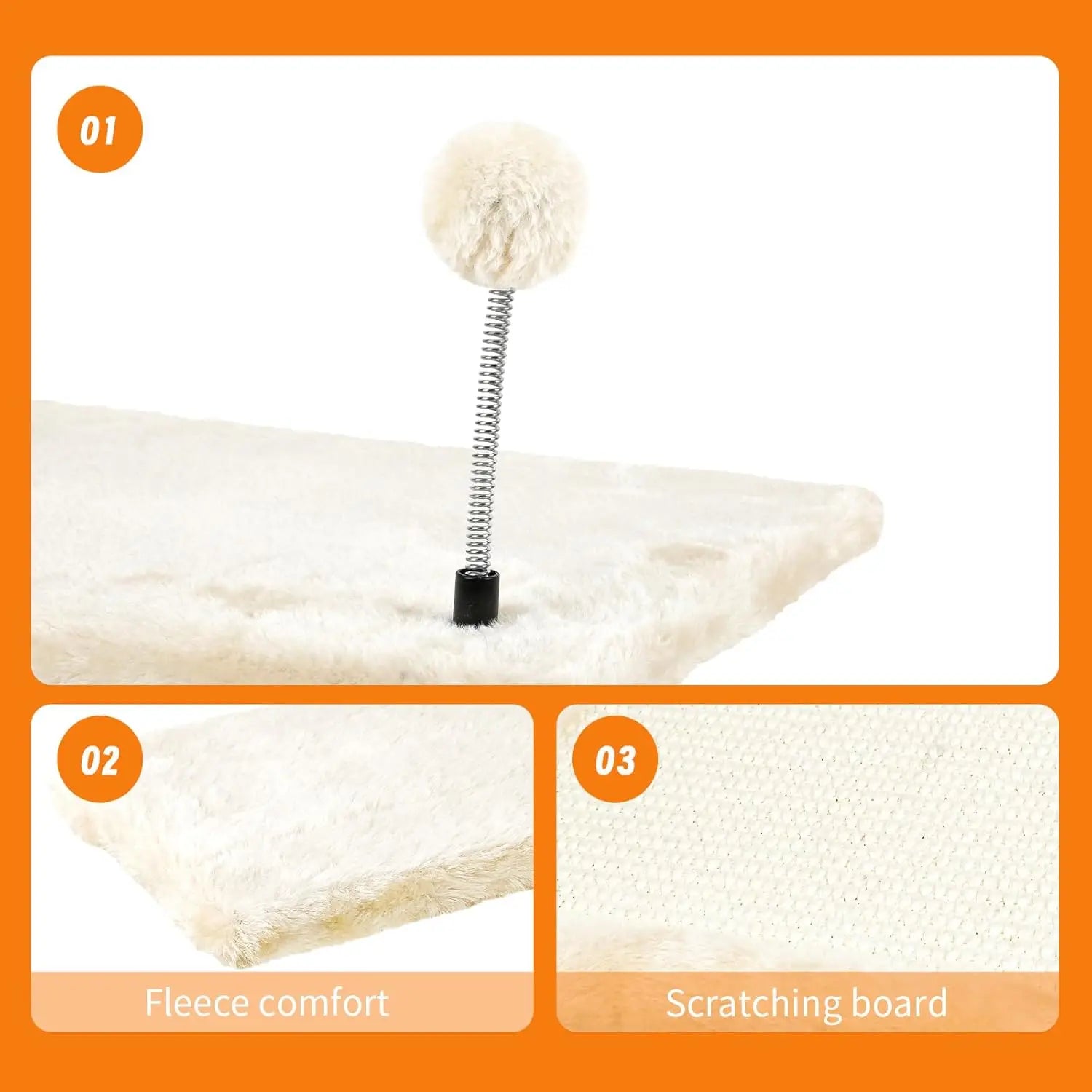 Wall-Mounted Cat Climber Set with Shelves, Perches, Bridge, Hammock & Scratching Board - 7 Pcs Wood Indoor Furniture