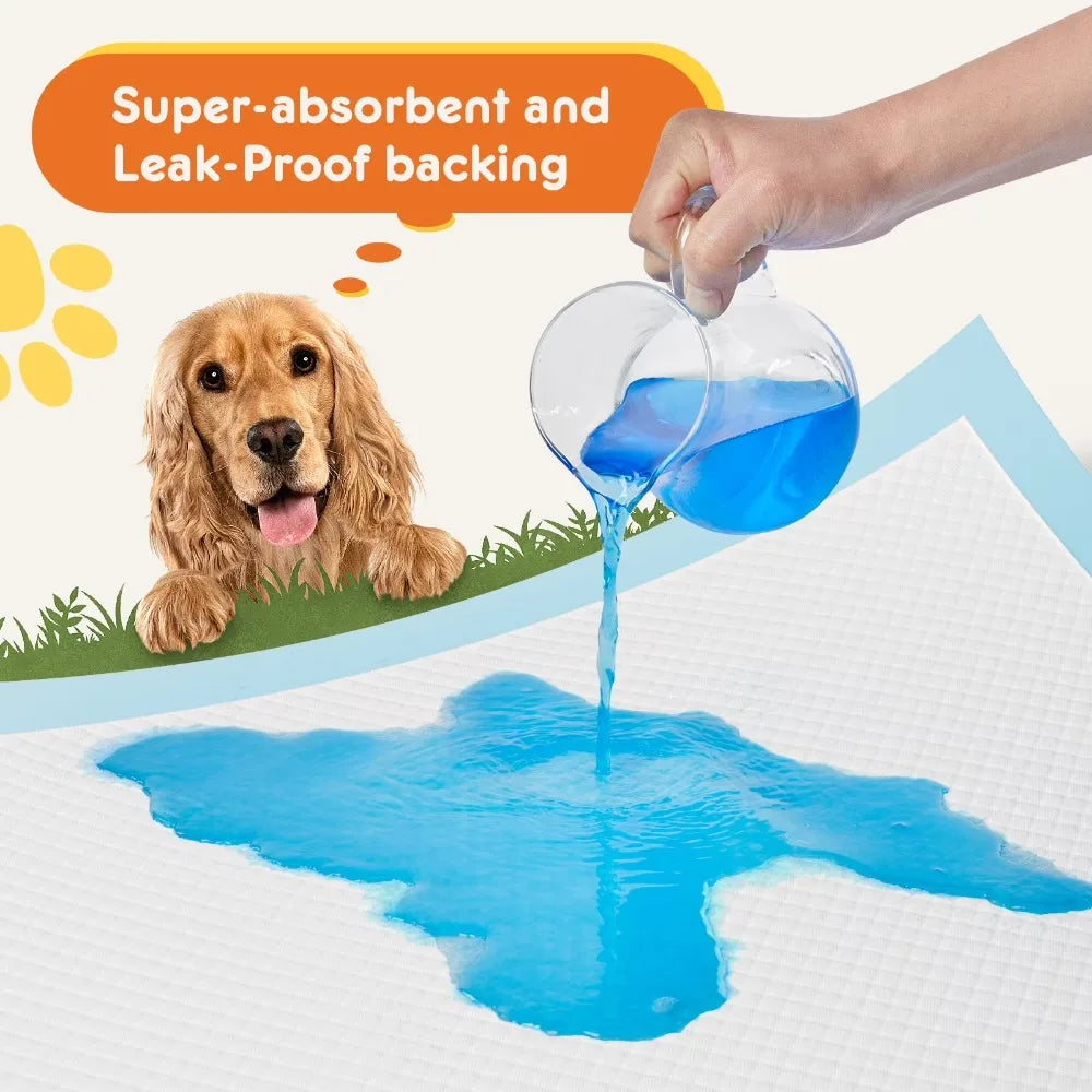 Disposable Pee Pads Super Absorbent and Leak-Proof Training Pads Pet Housebreaking Pads Washable Piddle Pads 100 Count 22x22 Inches