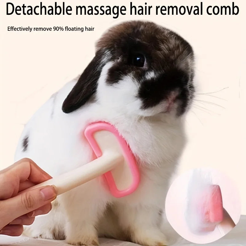 1Pc Detachable Rabbit Massage Hair Removal Comb For Rabbits, Chinchillas and Cats