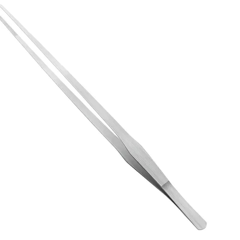 38cm Stainless Steel Aquarium Tweezers Pliers Straight Curved Forceps Aquatic Feeding Tongs
