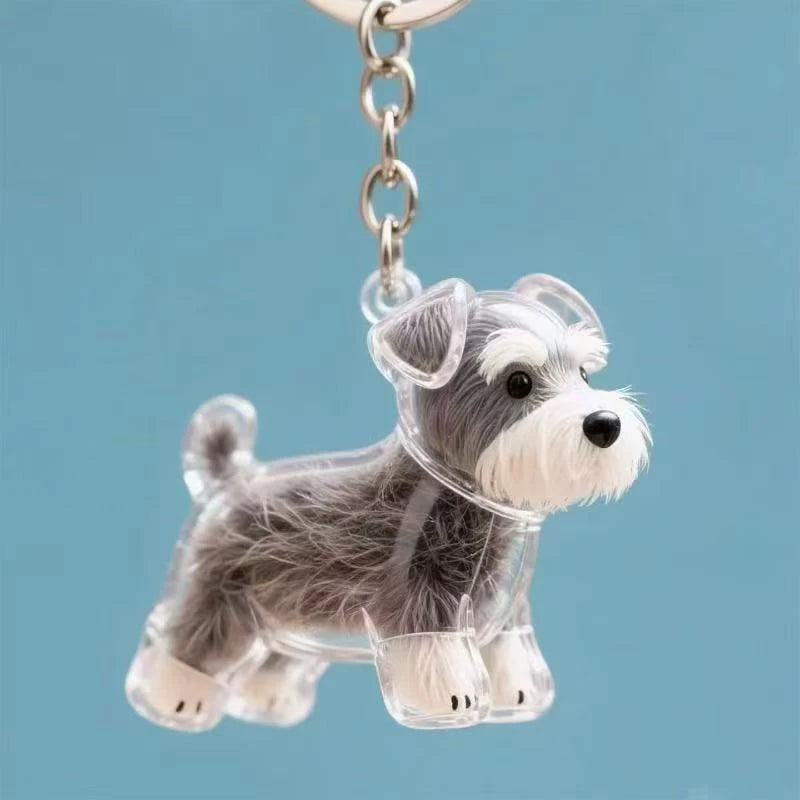 Clear Hair Memorial Keepsake Capsule Pet's Dog Fur Container Pendant Keychain