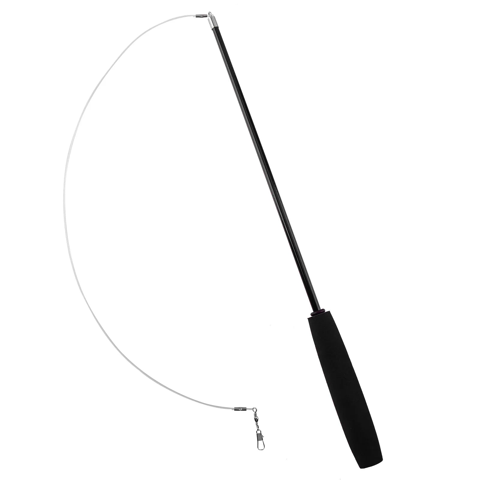 Cat Kitten Three-section Telescopic Fishing Pole Wand for Interactive Play Toys