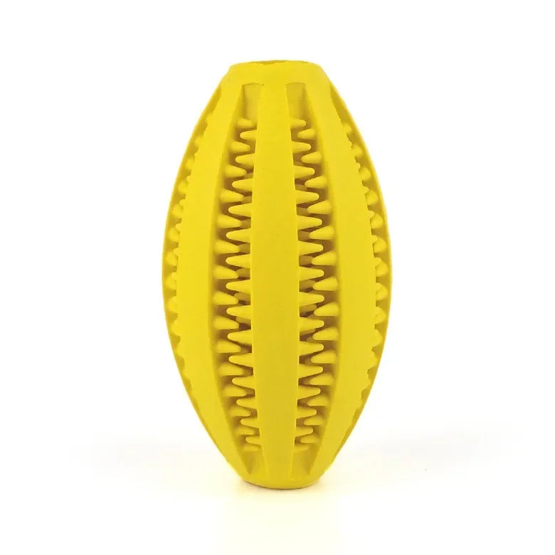 Pet Dog Chew Toys Teeth Cleaning Snack Ball Natural Rubber Super Tough Interactive Bouncy