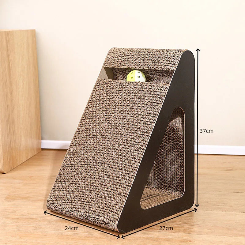 2 in 1 Cat Scratcher Cardboard With Ball Wear-resistant Pet Climbing Frame