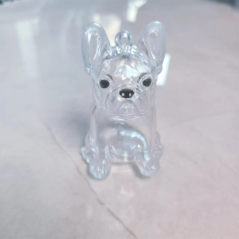 Clear Hair Memorial Keepsake Capsule Pet's Dog Fur Container Pendant Keychain