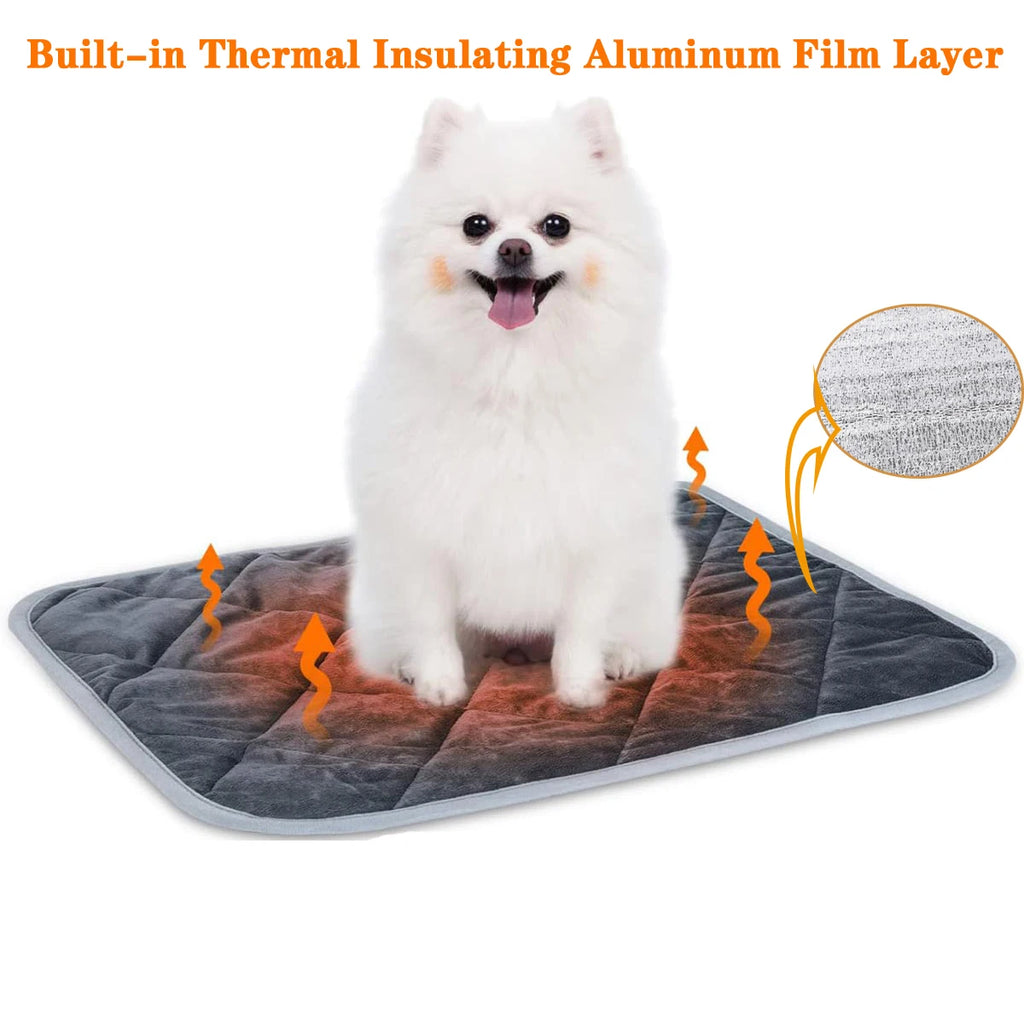 Self-Heating, Extra Warm, Washable Anti-Slip Crate Pad for Dogs and Cats