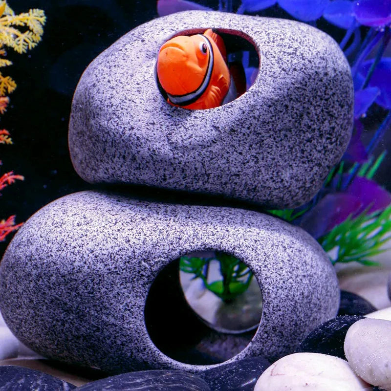 Aquarium Stone Cave Fish and Shrimp Hiding House Breeding House Fish Tank