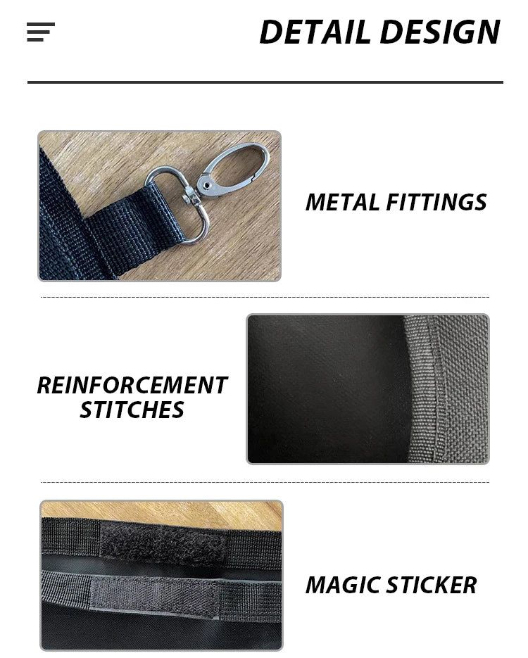 Hay Bag Hanging Pouch Feeder Black Durable Feeding Dispenser Container for Rabbit Guinea Pig Small Animals