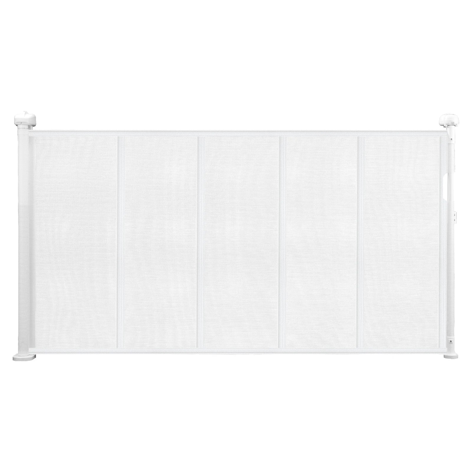 SucceBuy 55/71in Retractable Baby Gate 34in Tall Extends Wide Retractable Gate Mesh Material Easy to Install