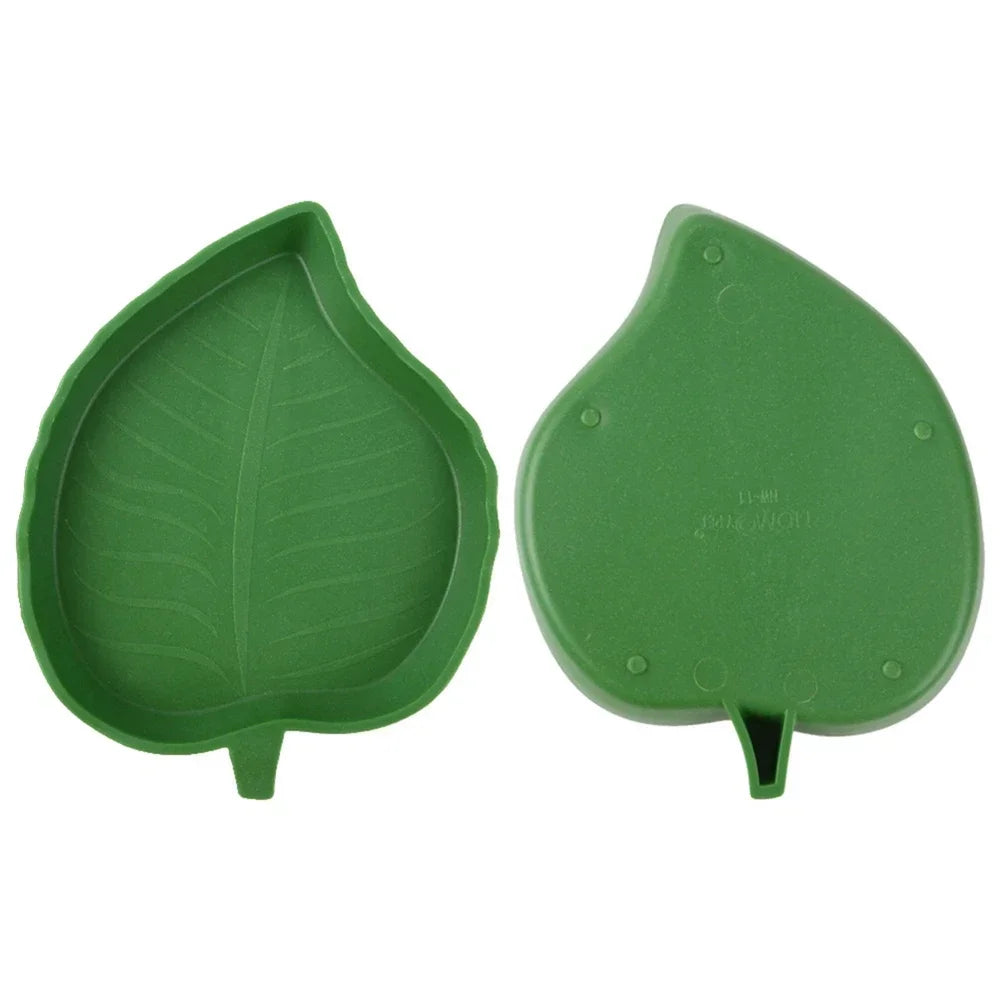 Leaf Shape Reptile Feeder Food Water Bowl For Turtle Lizards Hamsters Snakes Tortoise Gecko Small Pets