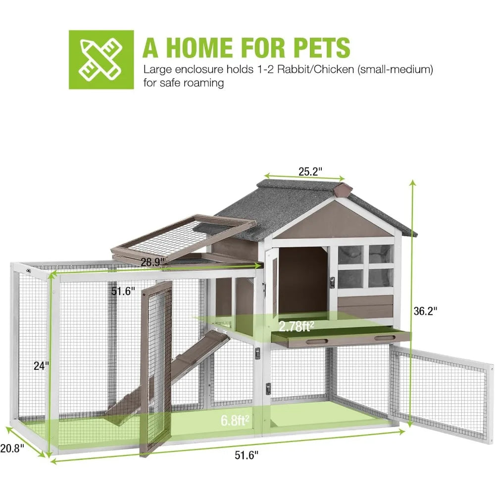Outdoor Indoor Rabbit Hutch