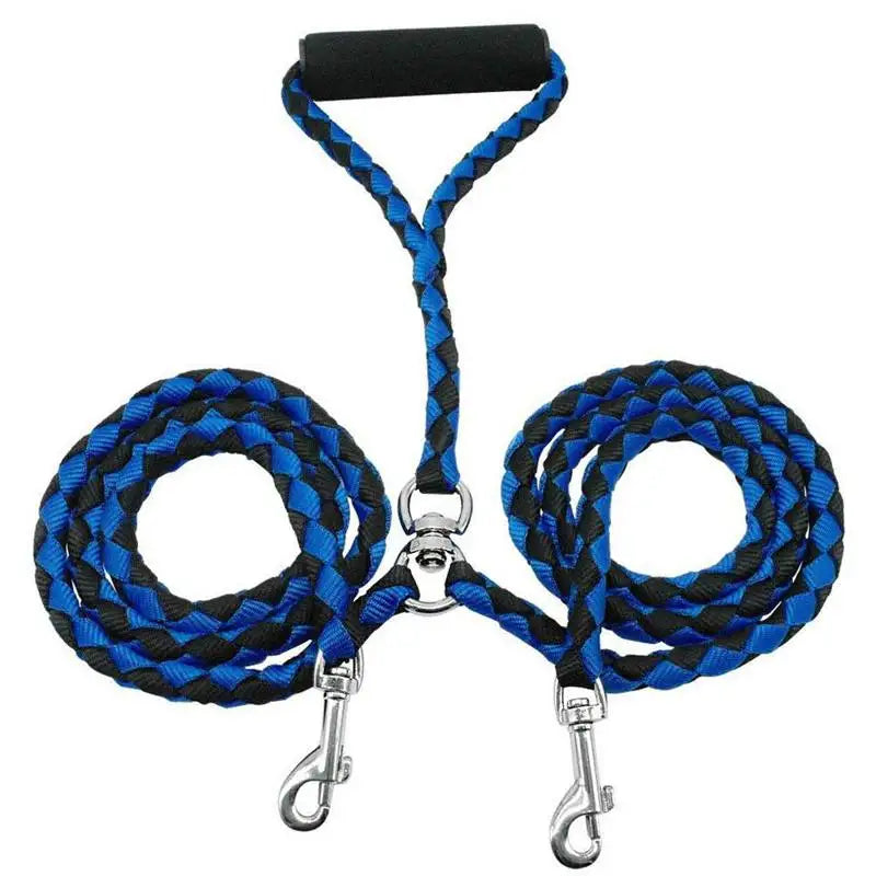 Pet Double Leash 2 Way Couplers Dog Leash Rope Elastic Extended