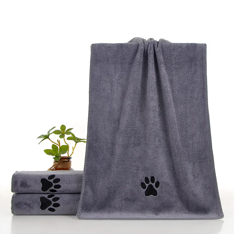 Pet Towel Soft, Thickened and Quick-drying Small Large Dog Cat Bath Towel Absorbs Water