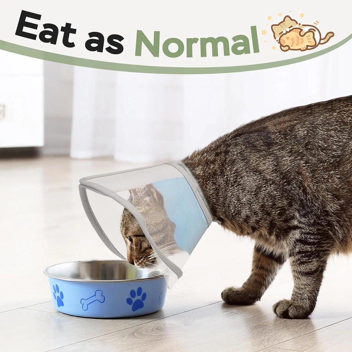 Cat Cone Collar Soft: Comfortable Waterproof Mesh Recovery Cone After Surgery to Stop Licking and Scratching