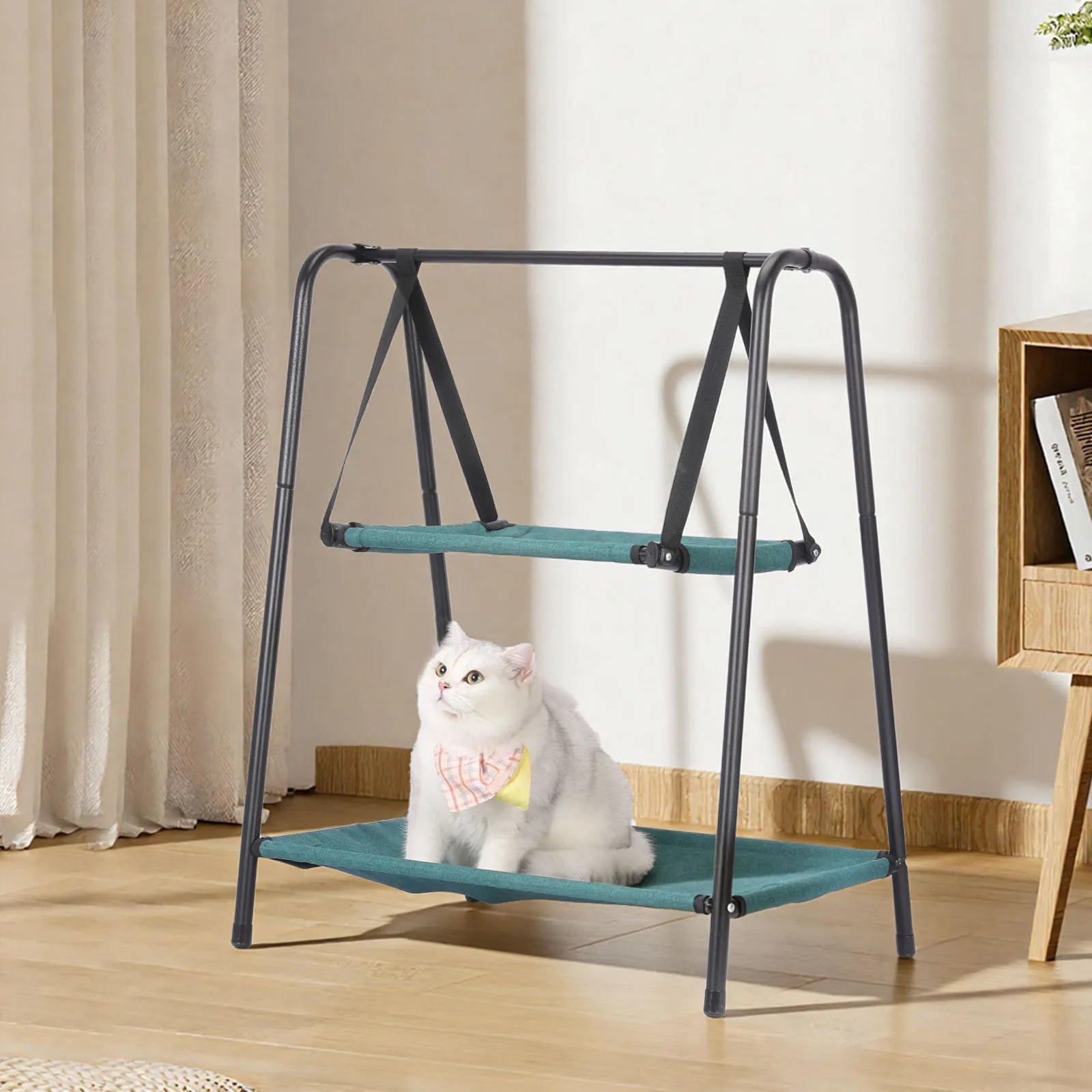Cat Hammock Window Bed Sunny Seat Hanging Mount Beds Cat Sofa Dual-Layer Hammock