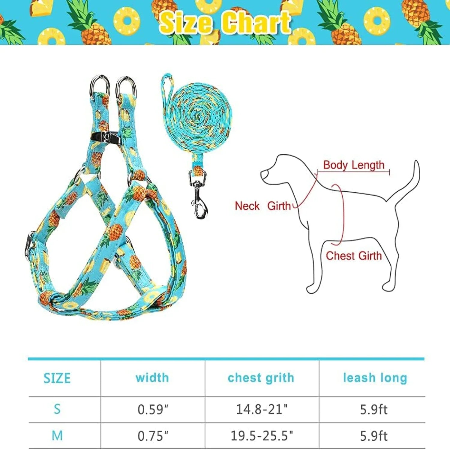Medium Adjustable Heavy Duty No Pull Vest Harness and Leash Set